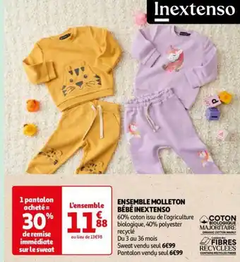 Auchan ENSEMBLE MOLLETON BÉBÉ aanbieding