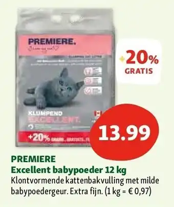 Maxi Zoo Premiere excellent babypoeder 12 kg aanbieding