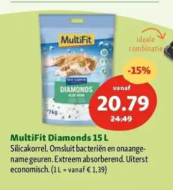 Maxi Zoo Multifit diamonds 15 l aanbieding