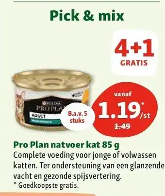Maxi Zoo Pro plan natvoer kat 85 g aanbieding