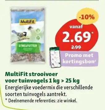 Maxi Zoo Multifit strooivoer voor tuinvogels 1 kg > 25 kg aanbieding