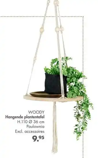 Woody hangende plantentafel