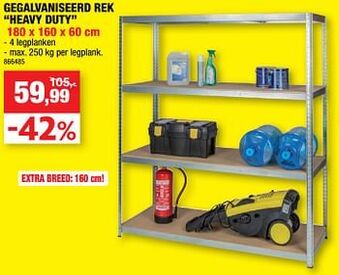 Hubo Gegalvaniseerd rek heavy duty aanbieding