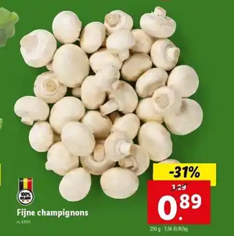 Lidl Fijne champignons aanbieding