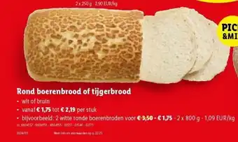 Rond boerenbrood of tijgerbrood