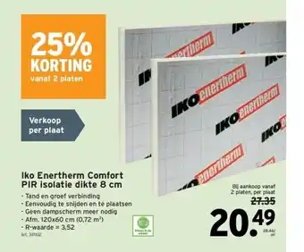 GAMMA Iko enertherm comfort pir isolatie dikte 8 cm aanbieding