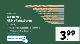 Lidl Set steen-, hss- of houtboren aanbieding