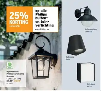 GAMMA Philips buitenlamp buzzard aanbieding