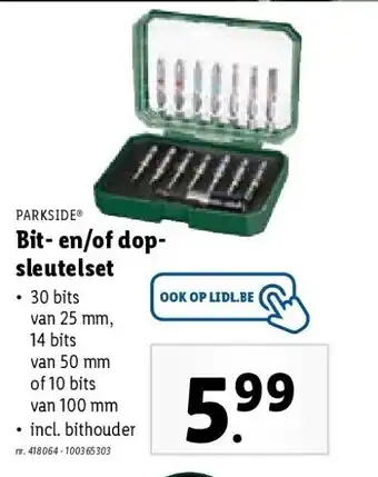 Lidl Bit- en/of dopsleutelset aanbieding