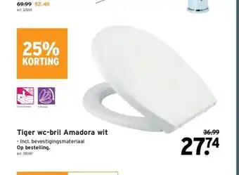 GAMMA Tiger wc-bril amadora wit aanbieding