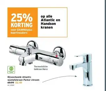 GAMMA Atlantic wastafelkraan parker chroom aanbieding