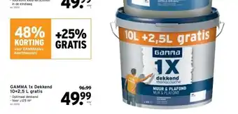 GAMMA Gamma 1x dekkend 10+2,5 l gratis aanbieding