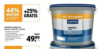 GAMMA Gamma dekkende primer 10+2,5 l gratis aanbieding