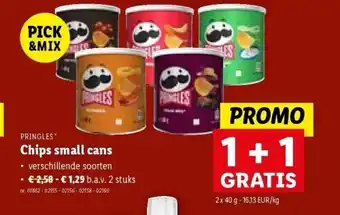 Lidl Chips small cans aanbieding