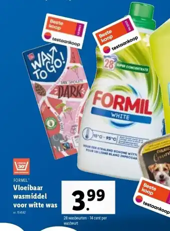 Lidl Vloeibaar wasmiddel voor witte was aanbieding