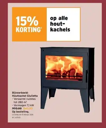 GAMMA Houtkachel giulietta aanbieding