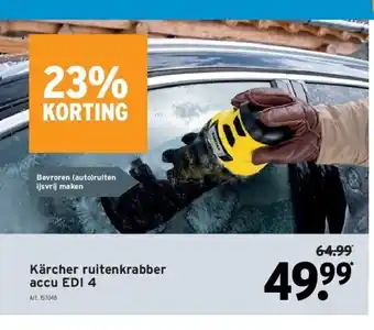 GAMMA Kärcher ruitenkrabber accu edi 4 aanbieding