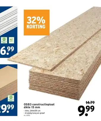 GAMMA Osb3 constructieplaat dikte 15 mm aanbieding