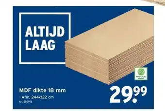 GAMMA Mdf dikte 18 mm aanbieding