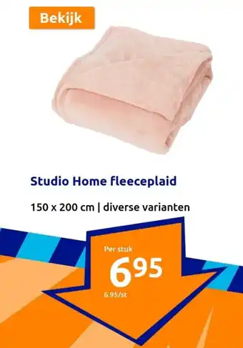 Action Studio Home fleeceplaid aanbieding