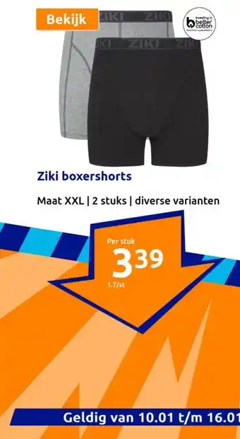 Action boxershorts maat XXL aanbieding