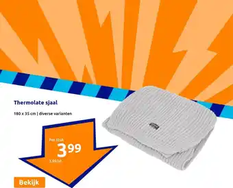 Action Thermolate sjaal 180 x 35 cm aanbieding