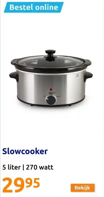 Action Slowcooker 5 liter 270 watt aanbieding