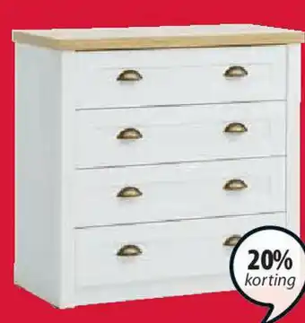 Jysk Markskel commode 4 lades B90 x H88 x D44 cm aanbieding