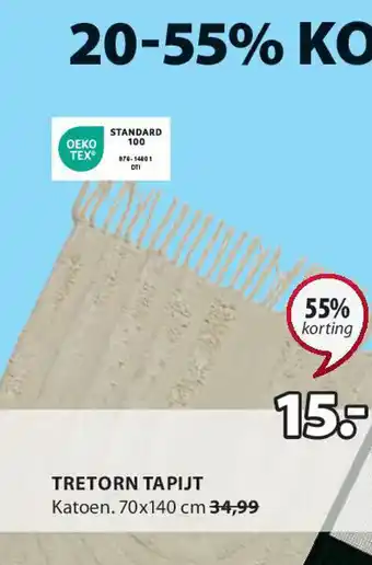 Jysk Tretorn tapijt 70x140 cm aanbieding