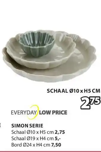 Jysk Simon serie 10 x H5 cm aanbieding