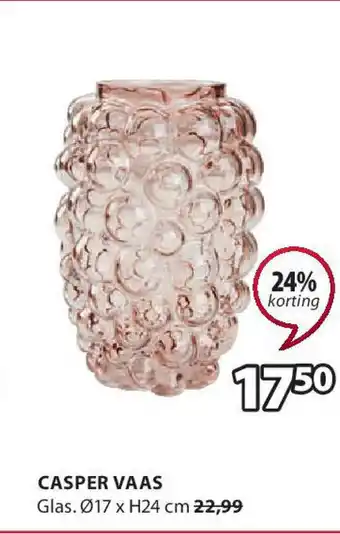 Jysk Casper vaas 17 x H24 cm aanbieding