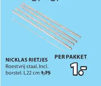 Nicklas rietjes L22 cm