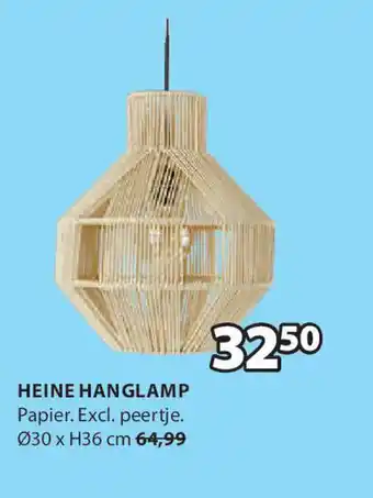 Jysk Heine hanglamp 30 x H36 cm aanbieding