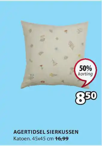 Jysk Agertidsel sierkussen 45x45 cm aanbieding