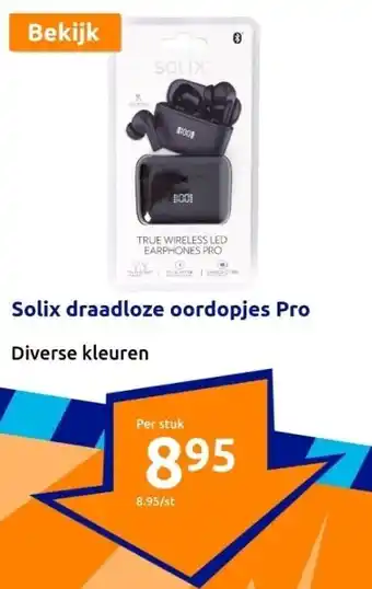 Action Solix draadloze oordopjes pro aanbieding