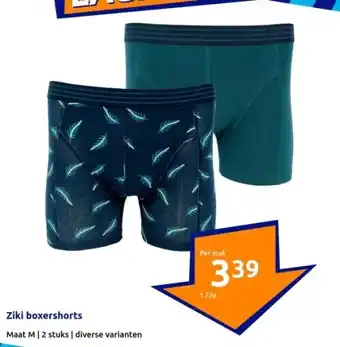 Action Ziki boxershorts aanbieding