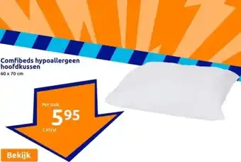 Action Comfibeds hypoallergeen hoofdkussen aanbieding