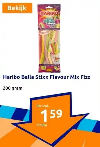 Action Haribo balla stixx flavour mix f!zz aanbieding