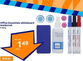 Action Office essentials whiteboard markerset aanbieding