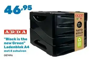 Black is the new green ladenblok a4 met 4 schuiven
