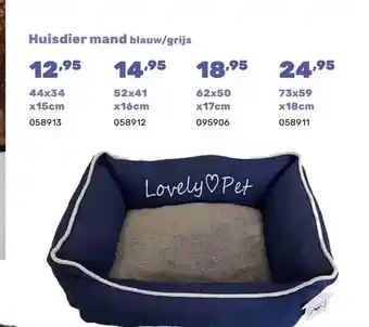 Happyland Huisdier mand blauw/grijs aanbieding