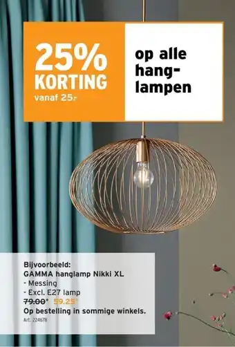 GAMMA Alle hanglampen aanbieding