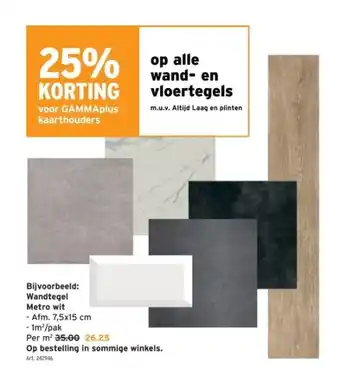 GAMMA Op alle wand- en vloertegels aanbieding