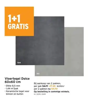 GAMMA Vloertegel dolce 60x60 cm aanbieding