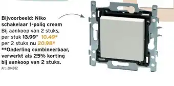 GAMMA Niko original inbouwschakelmateriaal aanbieding