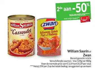 Intermarché William Saurin of Zwan aanbieding