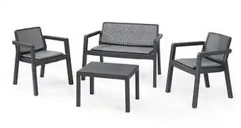 Brico Allibert loungeset Emily 4stk grafiet aanbieding
