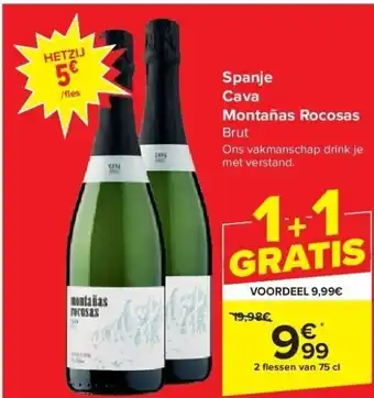 Carrefour Spanje cava montañas rocosas aanbieding