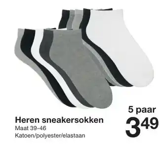 Zeeman Heren sneakersokken aanbieding