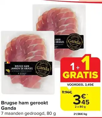 Carrefour Brugse ham gerookt ganda aanbieding